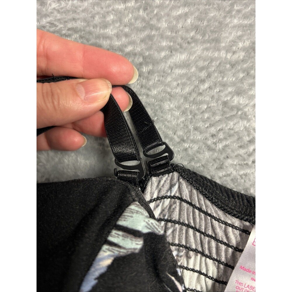 NO BOUNDARIES Womens XS 1 Black Floral Print Strapless Wide Leg Jumpsuit Romper - Picture 13 of 16